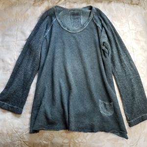 Johnny Was Pete & Greta Oversized Distressed Pull-over Sweater sz Small